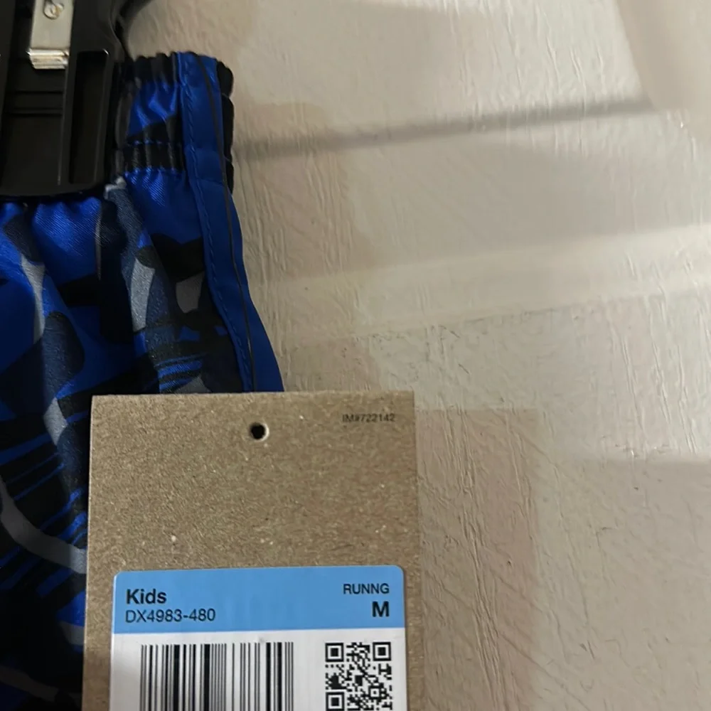 Nike DRI-FIT Tempo Running Shorts: BLACK/BLUE/GRAY PRINT: NWT: SIZE M